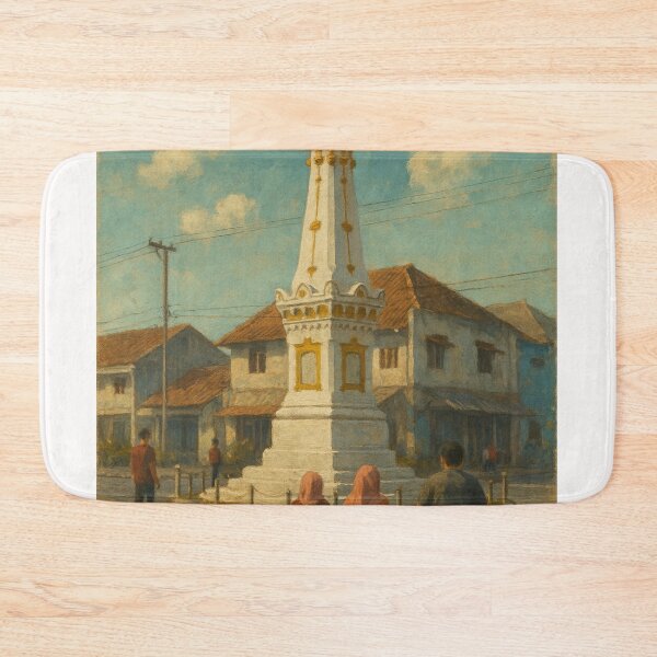 Item preview, Yogyakarta Tugu Monument with Locals designed and sold by Places On Earth.