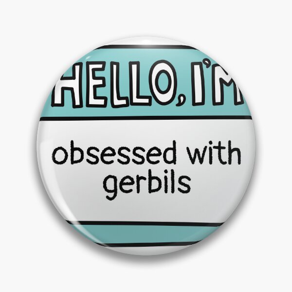 Item preview, Obsessed with Gerbils Name Tag designed and sold by MaryAller.