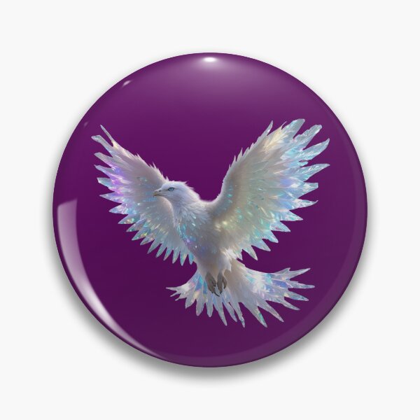 Item preview, Majestic bird with lace-like translucent intricate crystalline wings that refract and reflect light, shimmering and glimmering, casting a kaleidoscope of iridescent colors, as it takes flight designed and sold by CrystalGraphic.