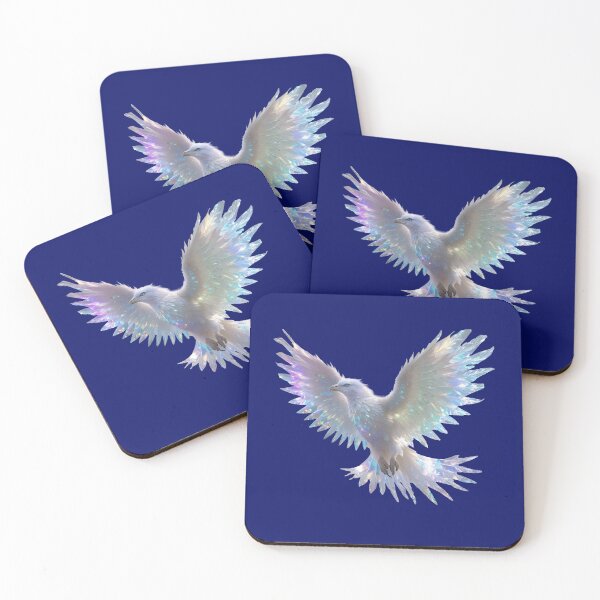 Item preview, Majestic bird with lace-like translucent intricate crystalline wings that refract and reflect light, shimmering and glimmering, casting a kaleidoscope of iridescent colors, as it takes flight designed and sold by CrystalGraphic.