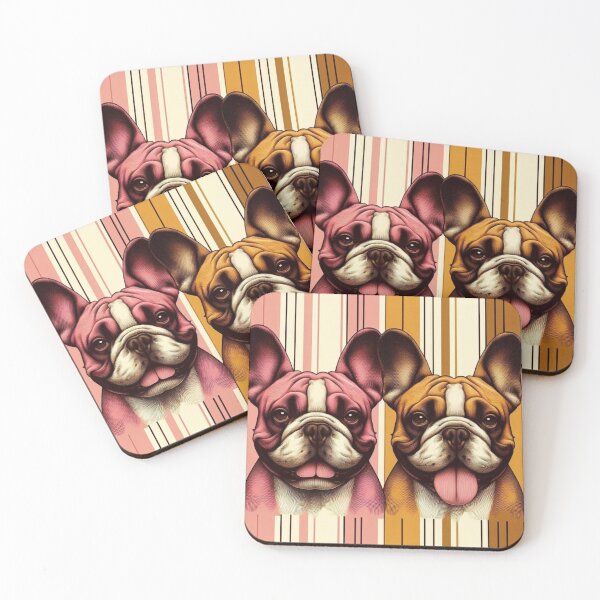 Item preview, French bulldogs Art designed and sold by FloridaWildOnes.
