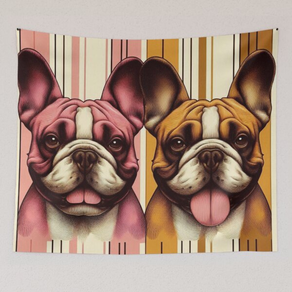 Item preview, French bulldogs Art designed and sold by FloridaWildOnes.