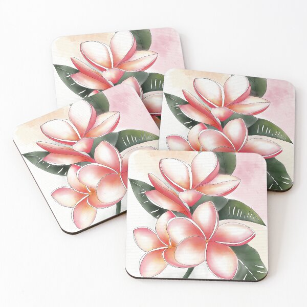 Item preview, Plumeria Watercolor  designed and sold by PetalNPalette.