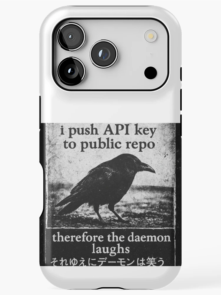 Thumbnail 1 of 4, iPhone Case, Pushed My API Key Again designed and sold by SoftwareStickers.