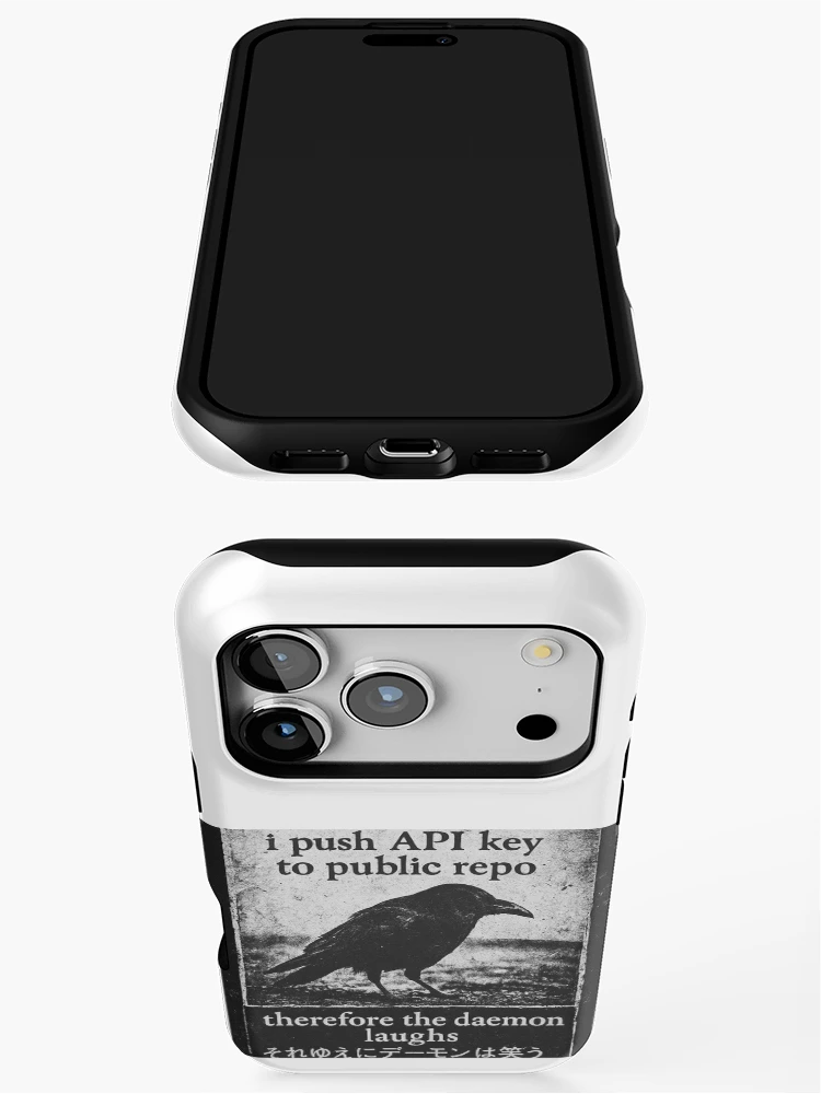 Thumbnail 3 of 4, iPhone Case, Pushed My API Key Again designed and sold by SoftwareStickers.