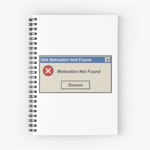 Item preview, 404 Motivation Not Found | Retro Error Window designed and sold by ⭐Anistore⭐.