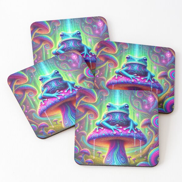Item preview, Trippy Forest Frog in Psychedelic Glow designed and sold by aprilsims.