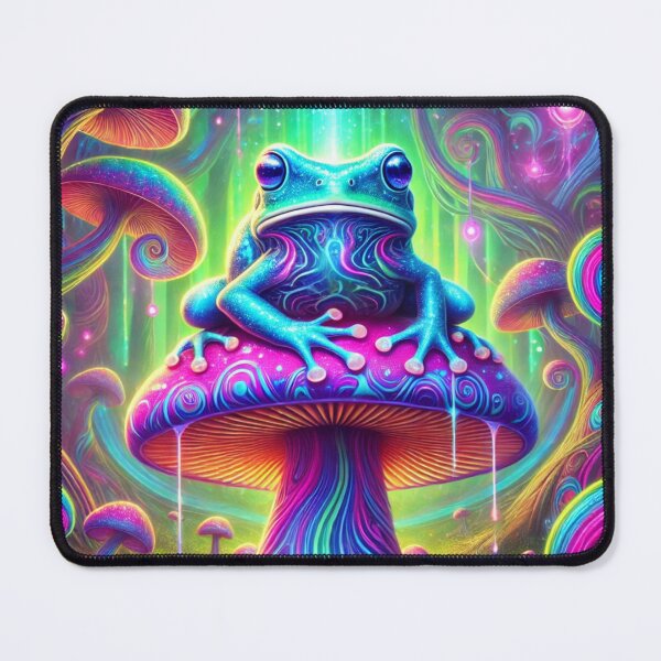Item preview, Trippy Forest Frog in Psychedelic Glow designed and sold by aprilsims.