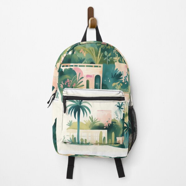 Item preview, Watercolor Tropical Garden with Architectural Elements. designed and sold by MirraStore.