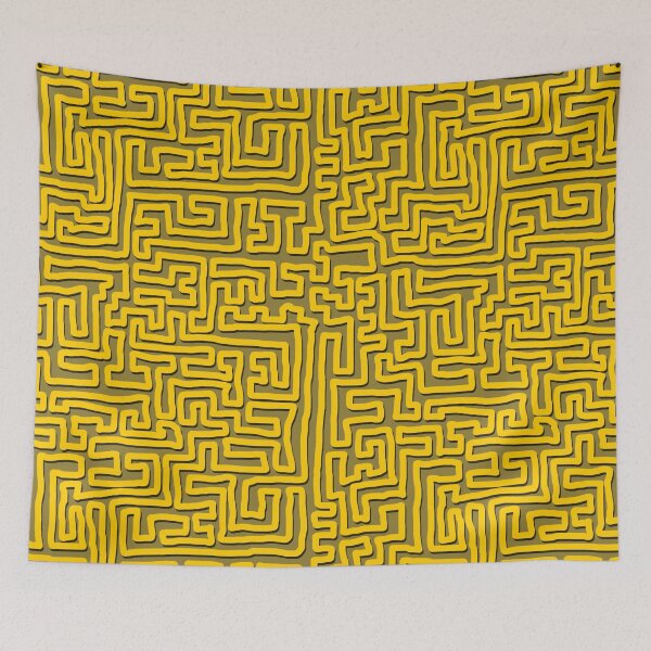 Item preview, Yellow squiggle on Autumn leaf pattern #5 designed and sold by DogwoodDesign.