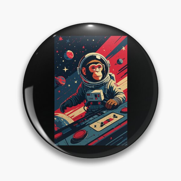 Item preview, Space Monkey – Retro Hope Style Sci-Fi 80s propaganda designed and sold by HoopeStylee.