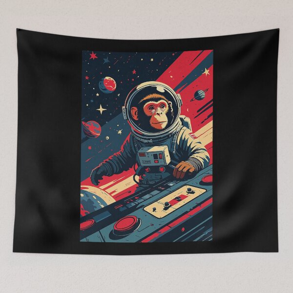 Item preview, Space Monkey – Retro Hope Style Sci-Fi 80s propaganda designed and sold by HoopeStylee.