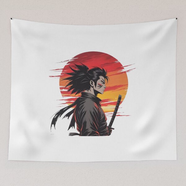 Item preview, Heroic Ninja Silhouette Against Fiery Sunset  designed and sold by CrystalCove11.