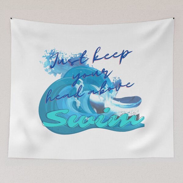 Item preview, Swim - Just keep your head above designed and sold by AutisticShark.