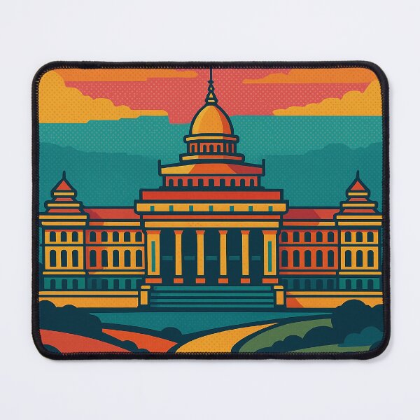 Item preview, Naypyidaw Retro Pop Art Travel Poster | Vibrant Myanmar Cityscape Illustration | Bold Colorful Landmark Design | Vintage Style Travel Art | Modern Retro Tourist designed and sold by PaintedPixels01.