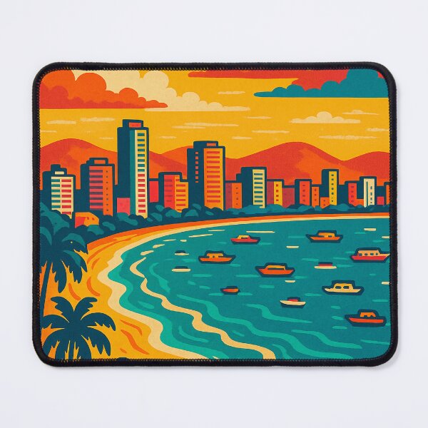 Item preview, Pattaya Retro Pop Art Travel Poster | Vibrant Thailand Beach City Art | Colorful Vintage Coastal Scene | Bold Tropical Vacation Illustration | Funky 80s-Style Tourist Design designed and sold by PaintedPixels01.