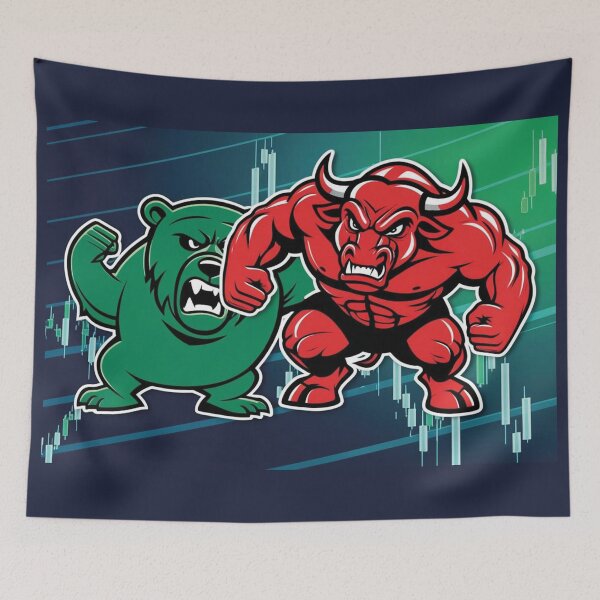 Item preview, Angry Reddish Bull vs. Angry Green Bear designed and sold by MerlinWear.