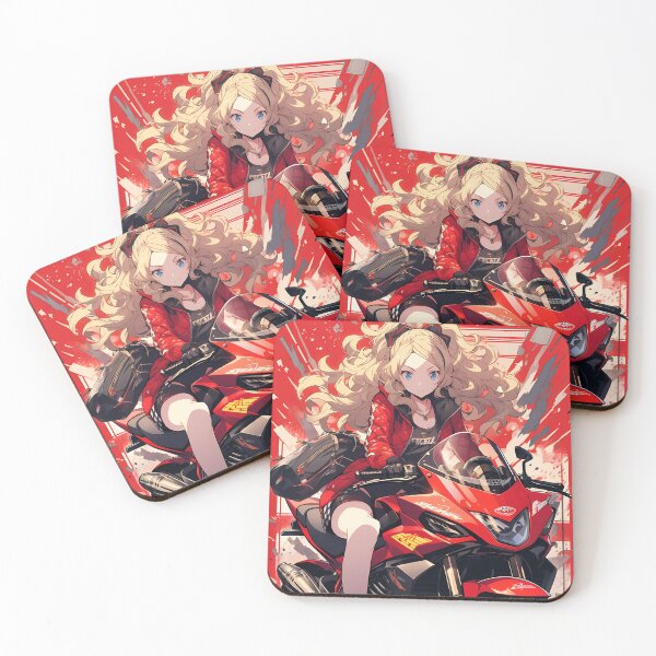 Item preview, Ann Takamaki Persona 5 Anime Panther Confident Pose Red Motorcycle Stylish  designed and sold by mildaclairmo.
