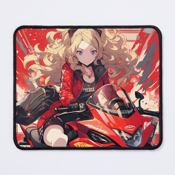 Item preview, Ann Takamaki Persona 5 Anime Panther Confident Pose Red Motorcycle Stylish designed and sold by mildaclairmo.