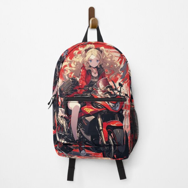 Item preview, Ann Takamaki Persona 5 Anime Panther Confident Pose Red Motorcycle Stylish designed and sold by mildaclairmo.