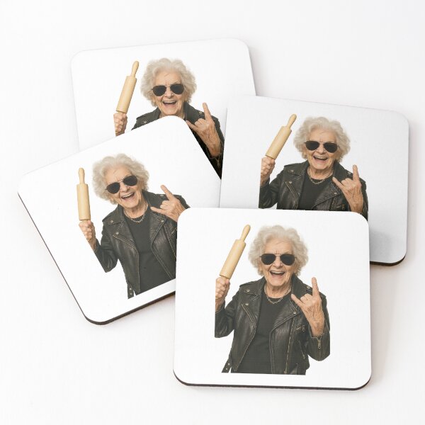 Item preview, Rockstar Grandma with Rolling Pin Attitude designed and sold by Cooldesignst.