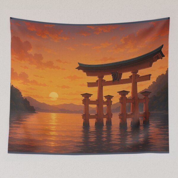 Item preview, Sunset at Miyajima Floating Torii designed and sold by Takeda-art.