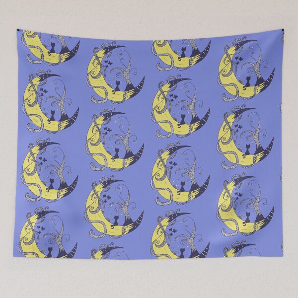 Item preview, Cat in the moon designed and sold by Blumchen.