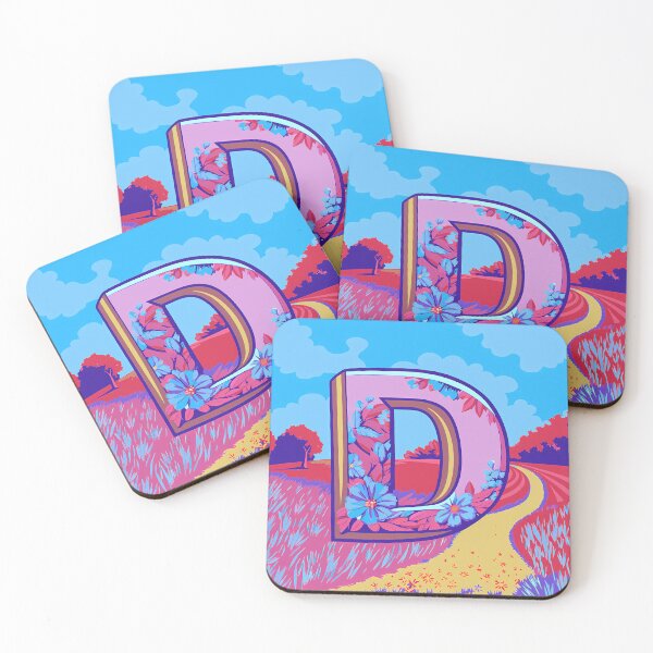Item preview, Letter D Cool Art Illustrations Nature Colorful Design designed and sold by ART ATTACK ZONE.