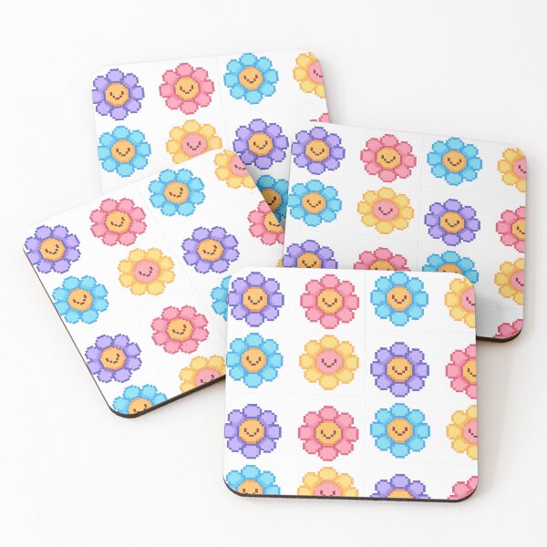 Item preview, Pixel smiley flowers  designed and sold by Priyan96.