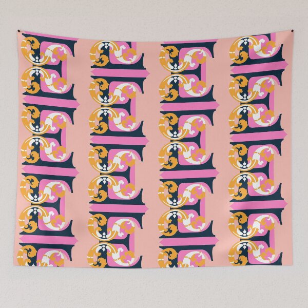 Item preview, Letter E Pink Art Illustrations Nature Colorful Design designed and sold by ART ATTACK ZONE.