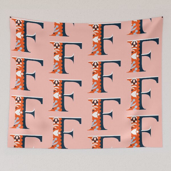 Item preview, Letter F Flowers Art Illustrations Nature Colorful Design designed and sold by ART ATTACK ZONE.