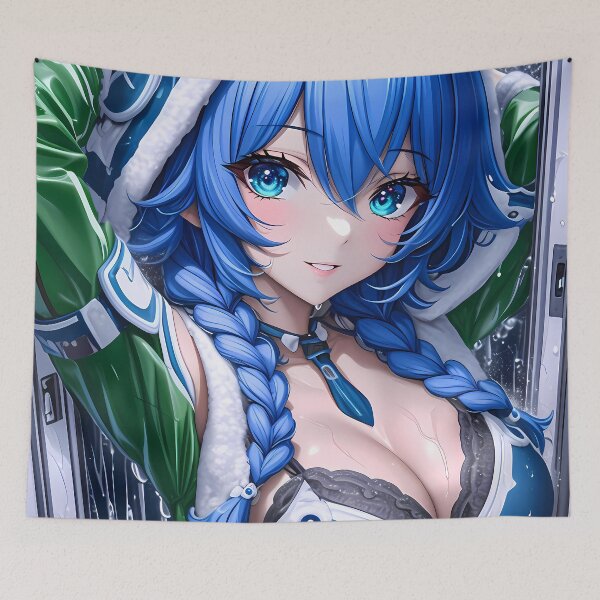 Item preview, Yoshino Himekawa Date A Live Blue Braided Girl Snowy Hoodie Style designed and sold by bolleykoldl.