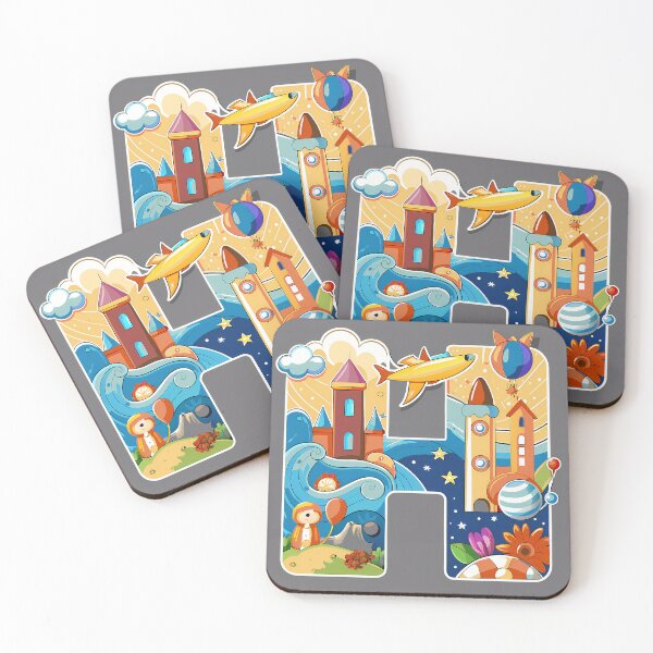 Item preview, Letter H Cool Art Illustrations Nature Colorful Design designed and sold by ART ATTACK ZONE.