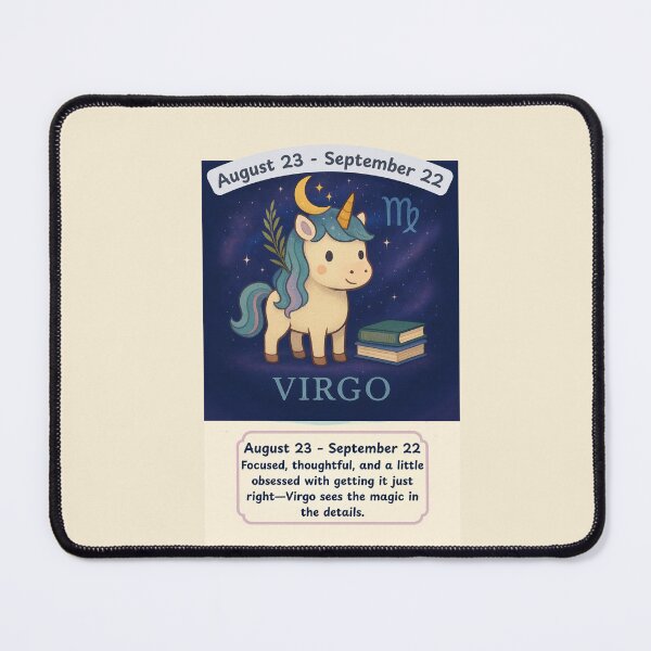 Item preview, Zodiac Unicorn - Virgo August-September 22 designed and sold by Fat Cat Merch.