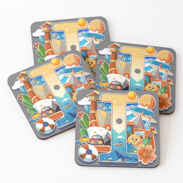 Item preview, Letter I Cool Art Illustrations Nature Colorful Design designed and sold by ART ATTACK ZONE.