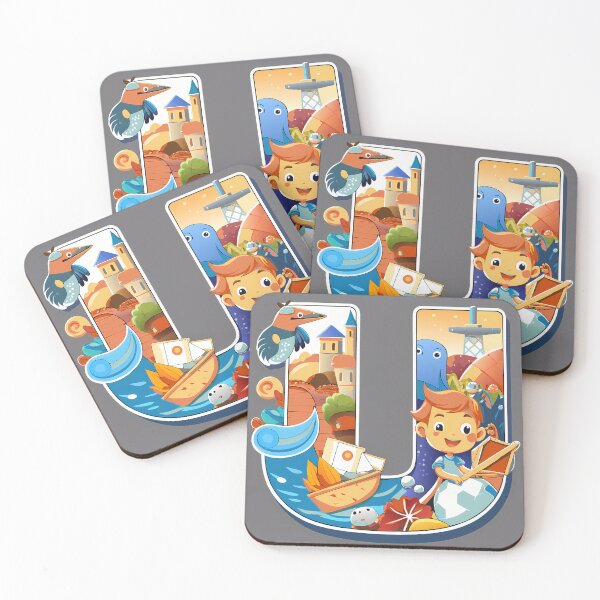 Item preview, Letter U Cool Art Illustrations Nature Colorful Design designed and sold by ART ATTACK ZONE.