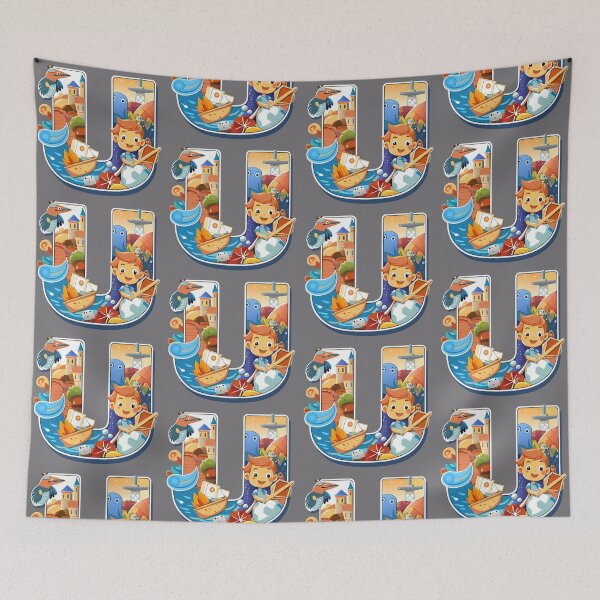 Item preview, Letter U Cool Art Illustrations Nature Colorful Design designed and sold by ART ATTACK ZONE.