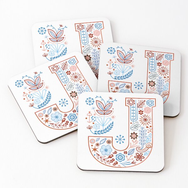 Item preview, Letter J Cool Art Illustrations Nature Colorful Design designed and sold by ART ATTACK ZONE.