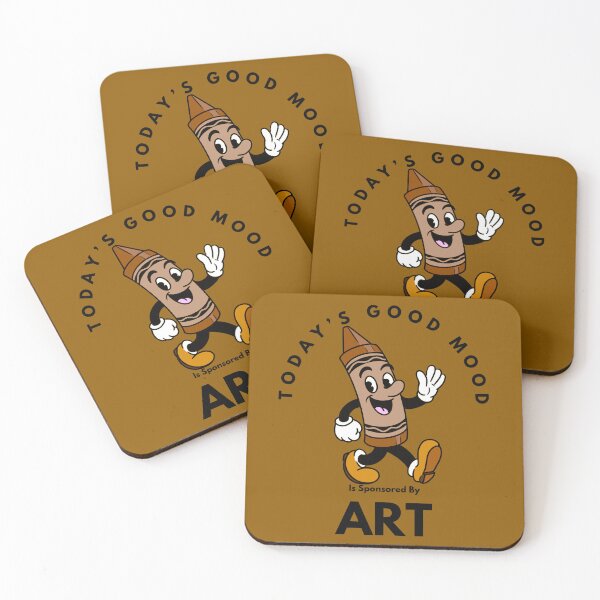 Item preview, Today’s Good Mood Is Sponsored By Art (Brown Crayon) designed and sold by Kate Miller Illustrator.