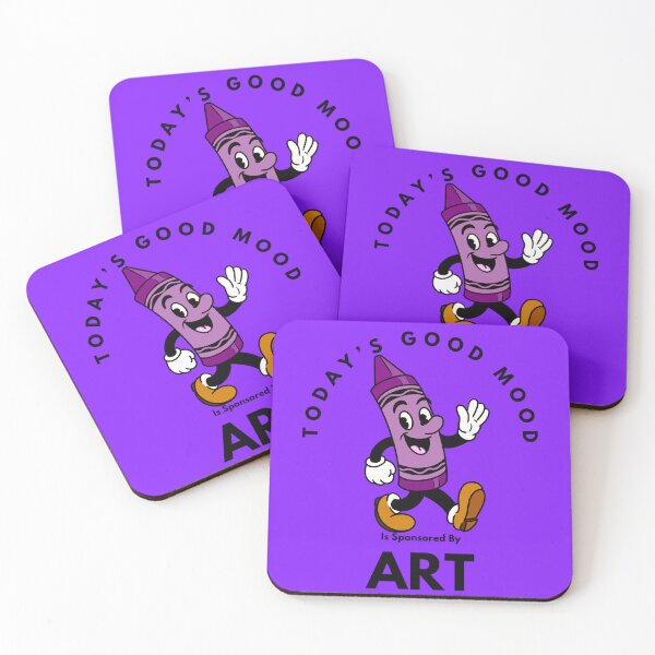 Item preview, Today’s Good Mood Is Sponsored By Art (Purple Crayon) designed and sold by Kate Miller Illustrator.