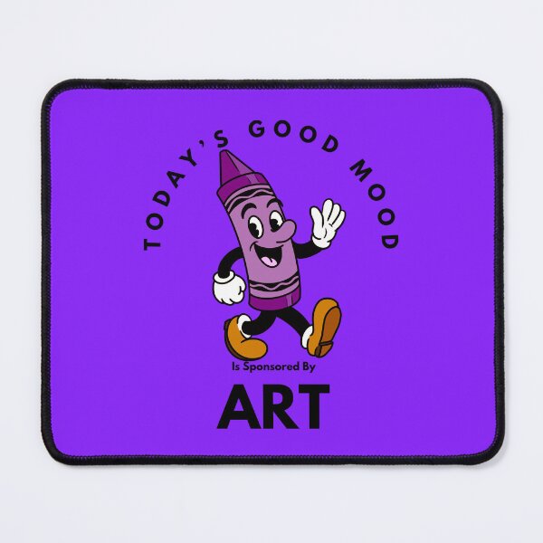 Item preview, Today’s Good Mood Is Sponsored By Art (Purple Crayon) designed and sold by Kate Miller Illustrator.