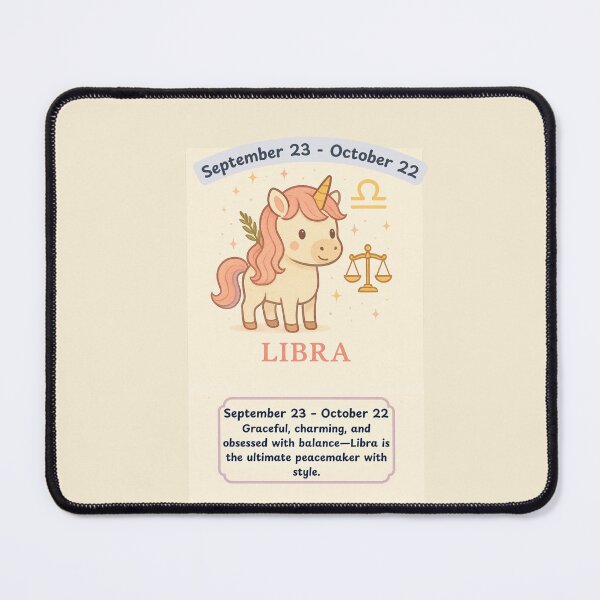 Item preview, Zodiac Unicorn - Libra September 23-October 22 designed and sold by Fat Cat Merch.