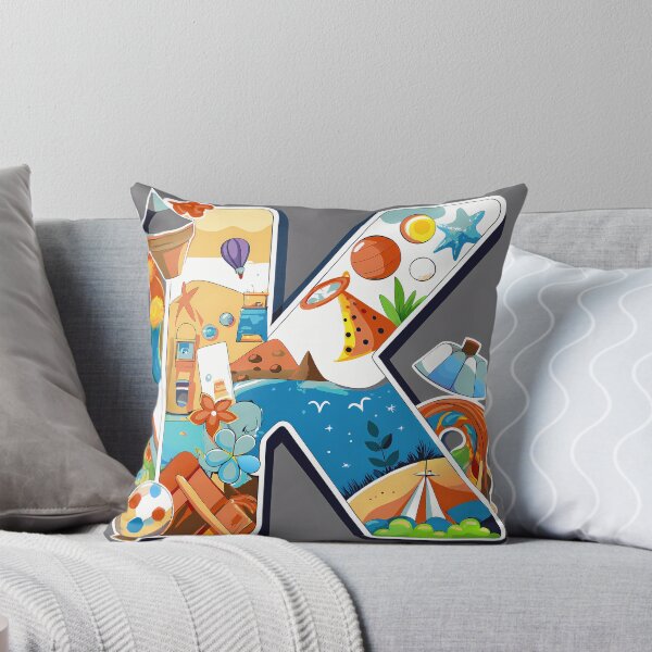 Item preview, K Letter Cool Art Illustrations Nature Colorful Design designed and sold by ART ATTACK ZONE.