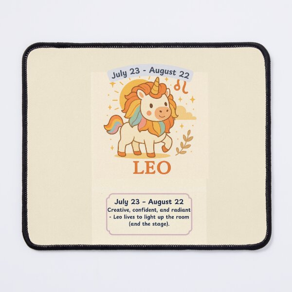 Item preview, Zodiac Unicorn - Leo July 23-August 22 designed and sold by Fat Cat Merch.