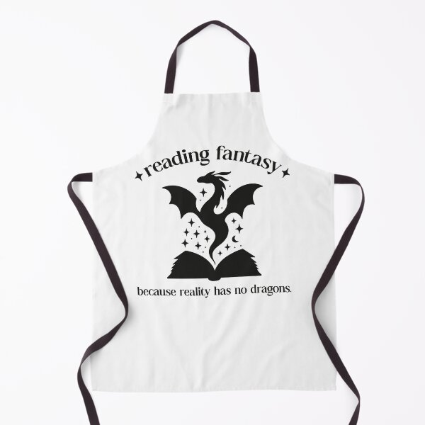 Item preview, Reading Fantasy Because Reality Has No Dragons Black designed and sold by reka-designs.