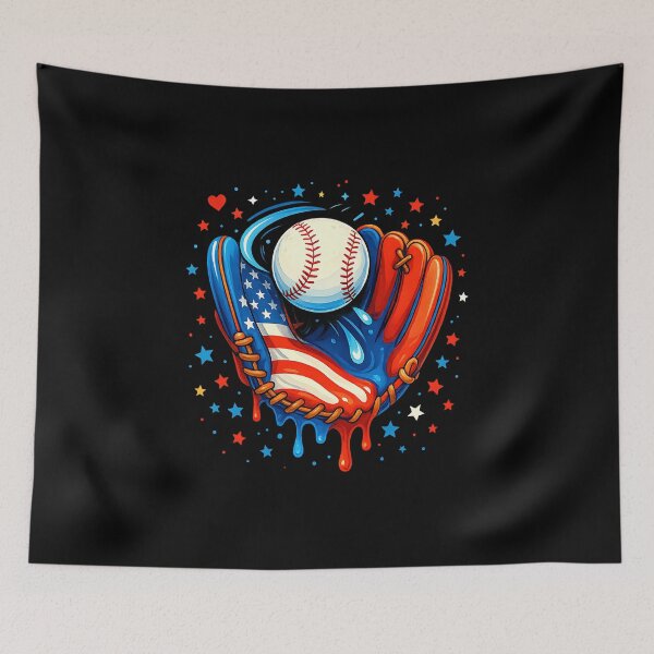 Artikelvorschau, Baseballhandschuh Drip Boy Eiscreme Patriotische US-Flagge 4. Juli entworfen und verkauft von facegm.