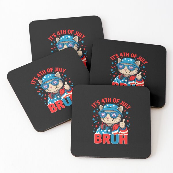 Item preview, Bruh 4th Of July Boys Kids Fourth Of July Cat designed and sold by facegm.