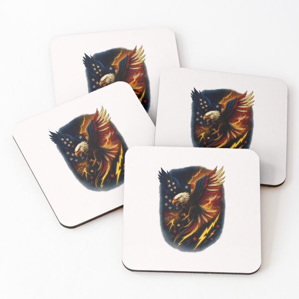 Item preview, American Flag Bald Eagle Patriotic Eagle 4th of July USA  designed and sold by facegm.