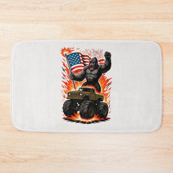 Item preview, Bigfoot Monster Truck 4th of July Fuuny USA Flag Patriotic designed and sold by facegm.