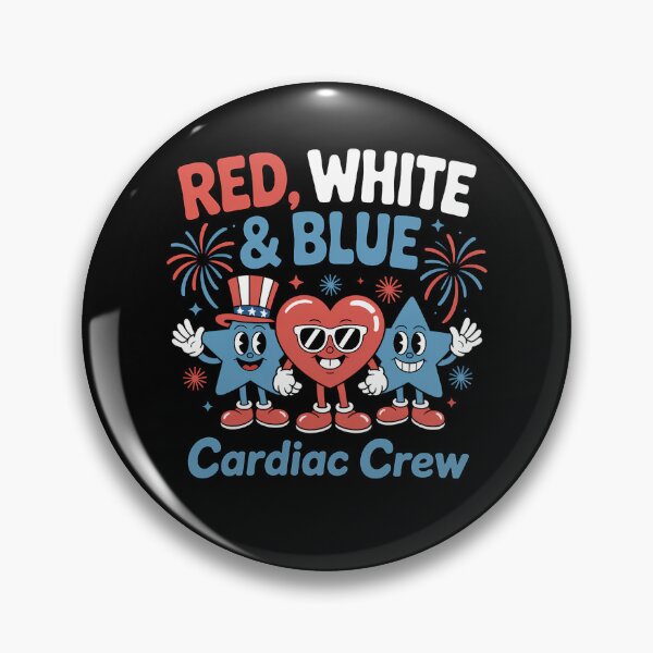 Item preview, Red White Blue Cardiac Crew Cardiology Cath Lab 4th Of July designed and sold by brynatshop.